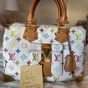 LOUIS VUITTON x Takashi Murakami Monogram Multicolore Speedy 30